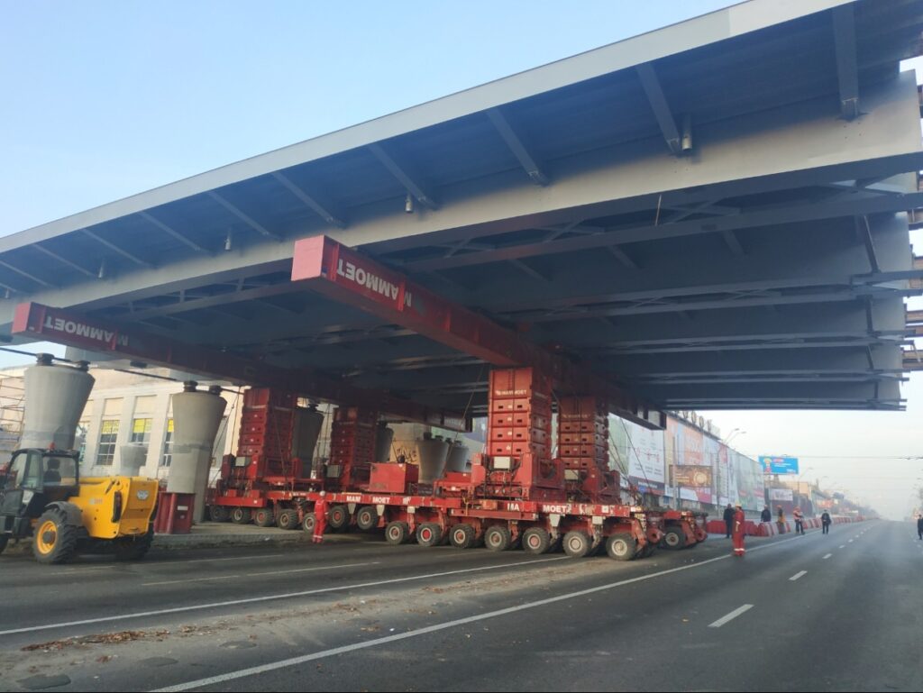 363 t Bridge Span Installation – Beresteiskyi Interchange