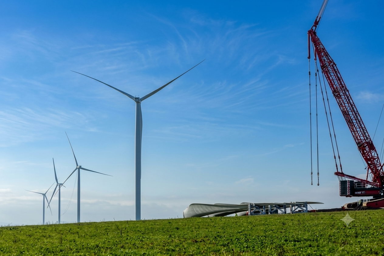 Prymorsk Wind Farm – GE 3.8 MW Wind Turbine Installation