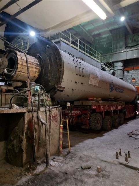 Process Mill Replacement Using SPMTs – Odesa Cement Plant