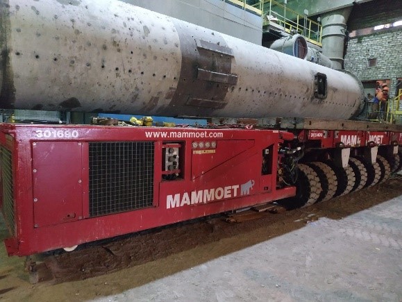 Process Mill Replacement Using SPMTs – Odesa Cement Plant